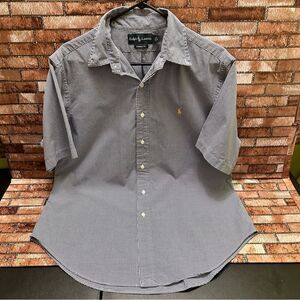 Ralph Lauren Classic Fit Shirt dress Striped short sleeve size L